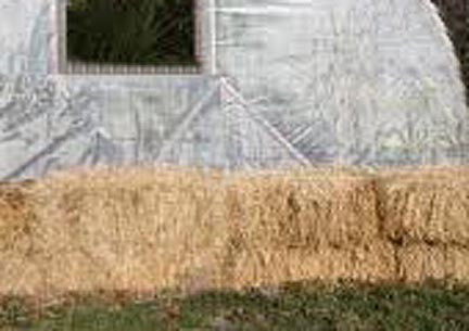Insulating straw bales