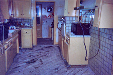 Kitchen after earthquake