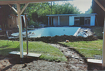 Pool after earthquake