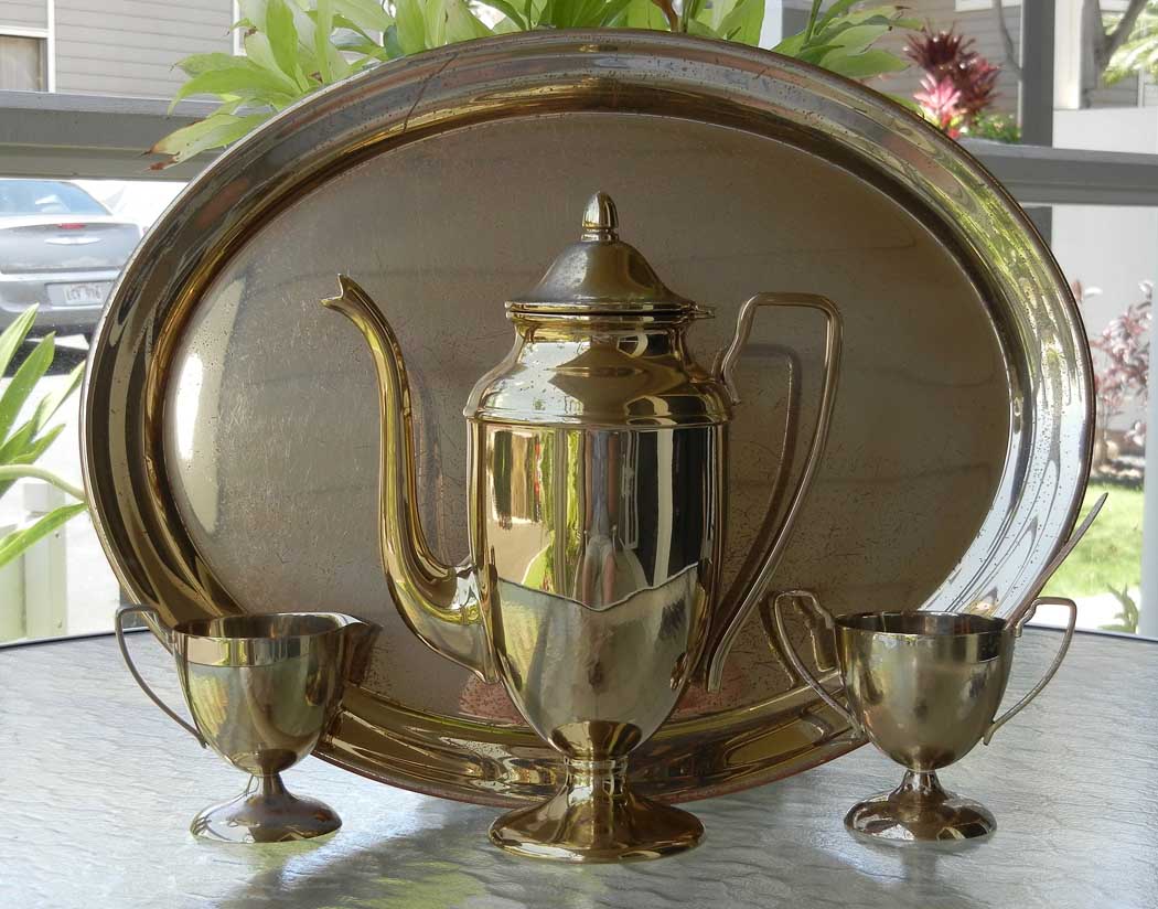 Gold coffee service