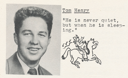 Tom Henry from 1951 PHS Yearbook