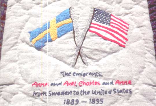 U. S. and Swedish flags