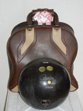 Bowling balls and bag