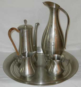 Pewter tea set