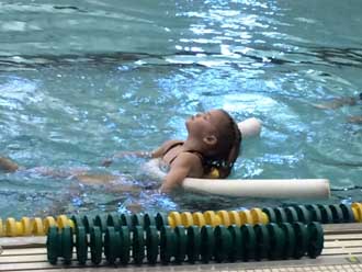 Poppy at the pool