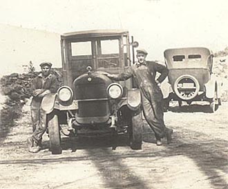 Clarence as truck driver