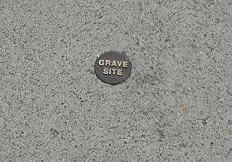 Sidewalk gravesite