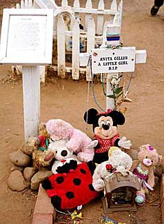 Decorated child's grave